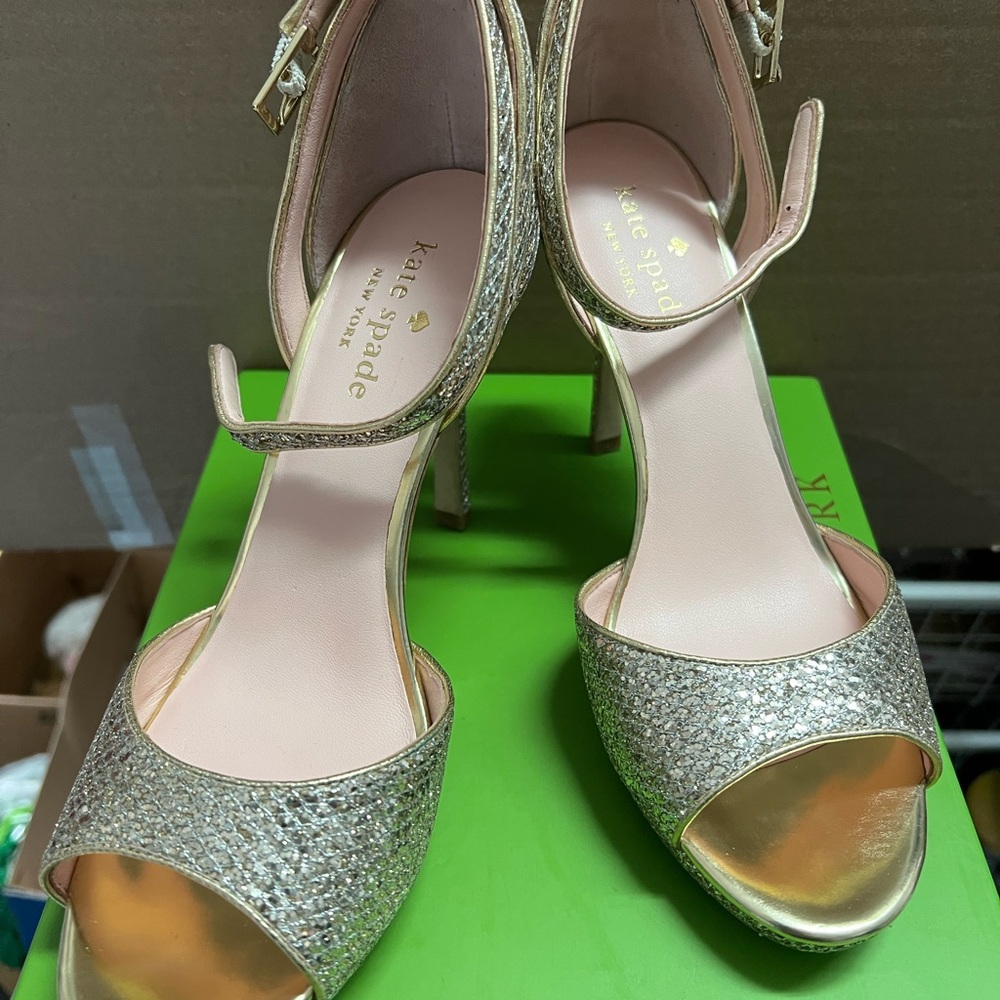 Kate Spade Gold Glitter Women's Heels